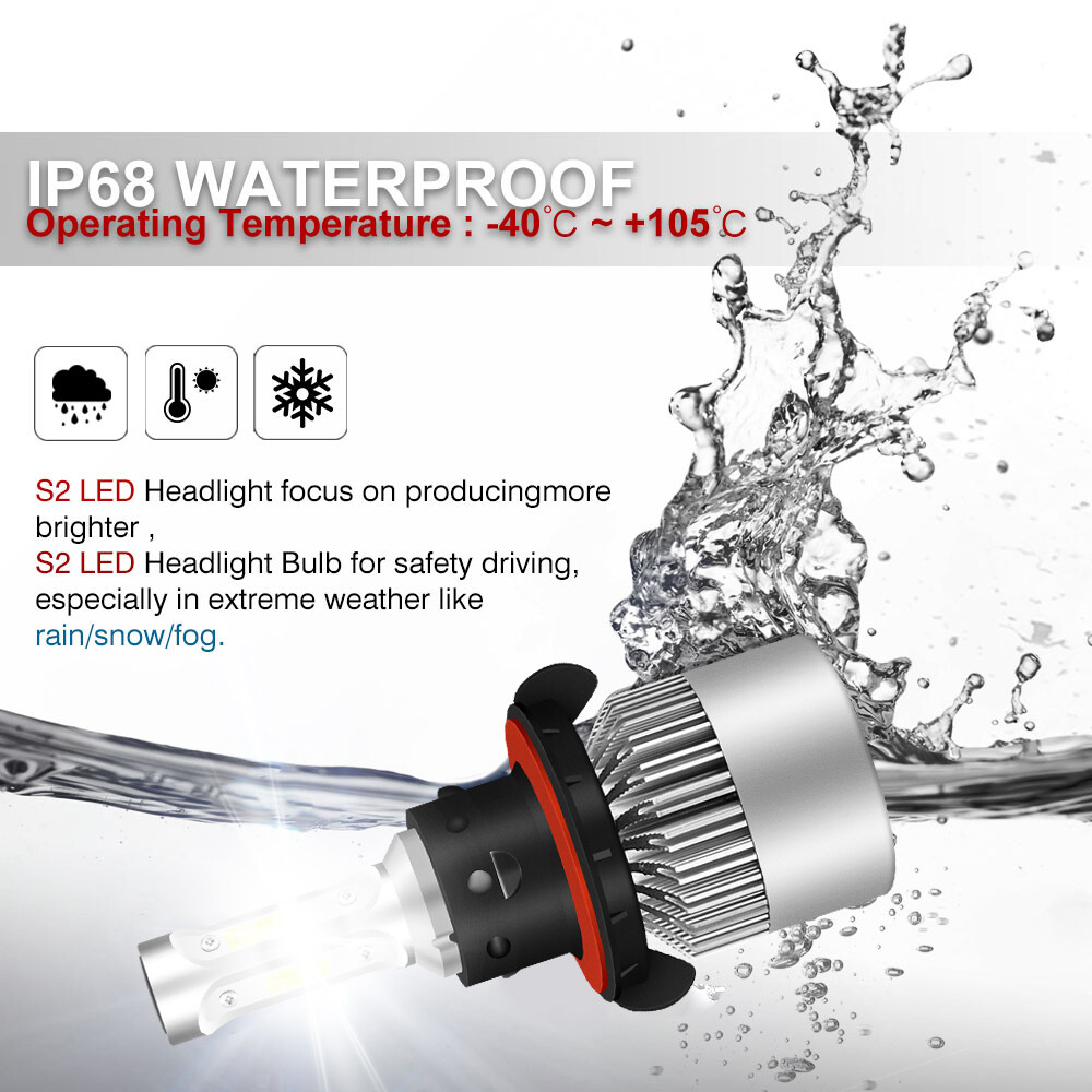 H13 9008 High Low Beam LED Headlight Bulbs Kit Cold White For Nissan NV200 13-21