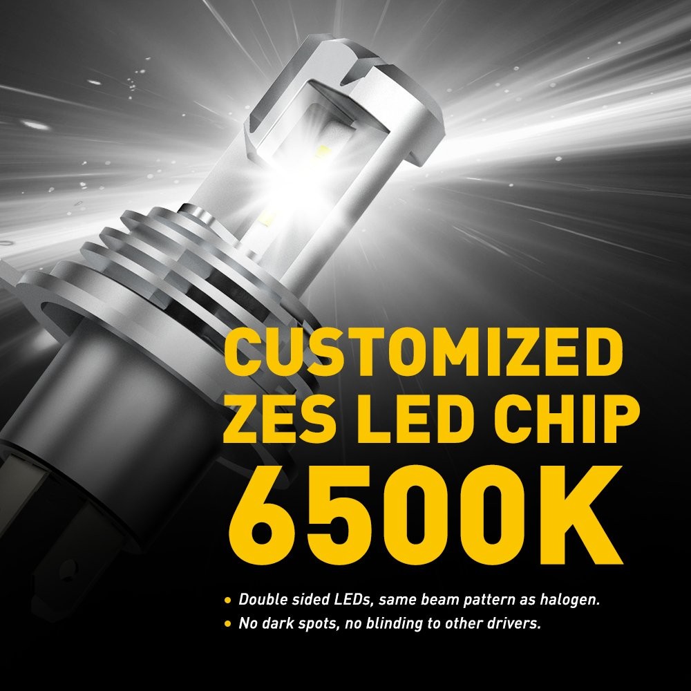AUXITO H4 9003 HB2 LED Headlight Bulb Kit High Low Beam Super White ZES CANBUS B
