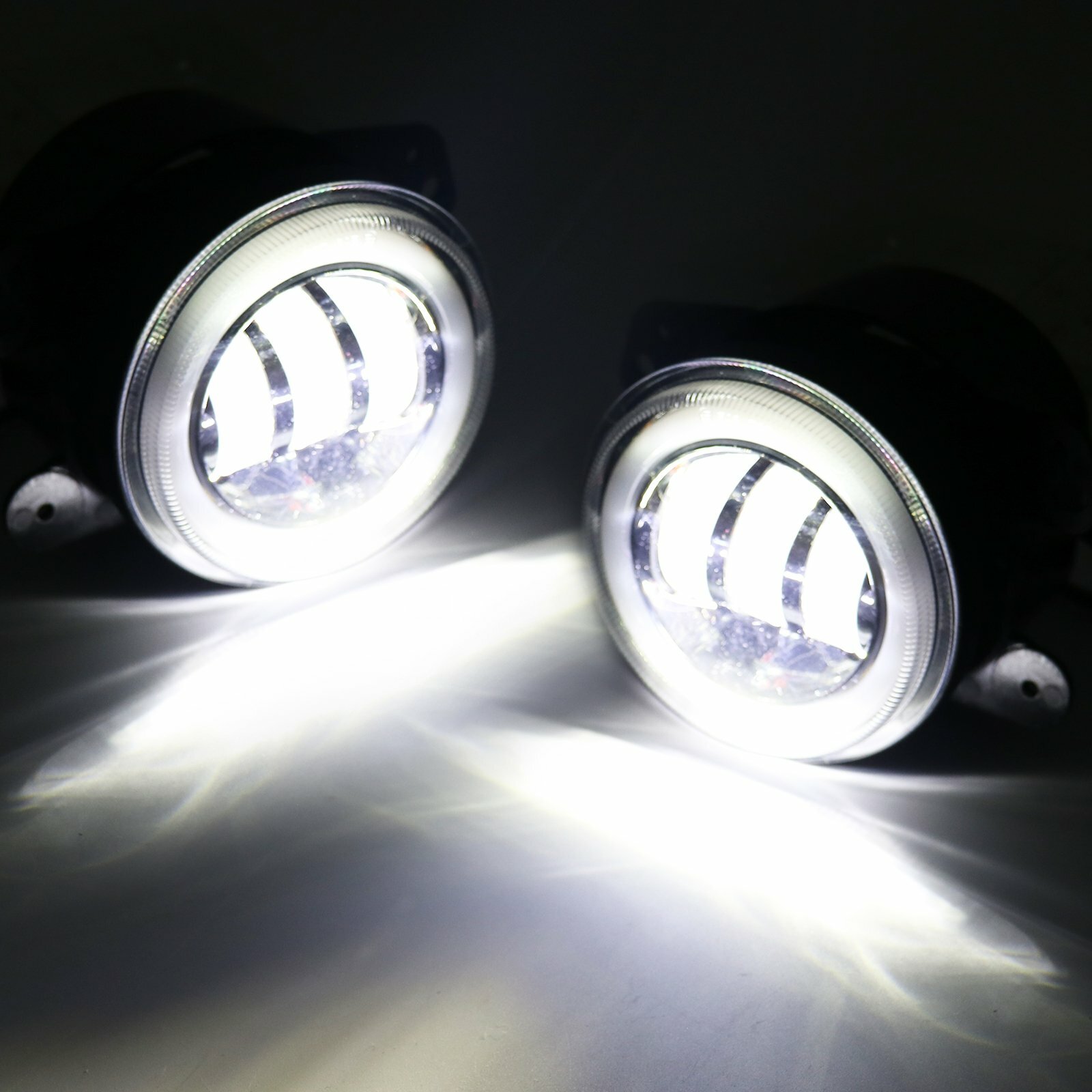 7“ RGB LED Headlights Chasing DRL & Fog Lights Combo Kit For Wrangler JK JKU