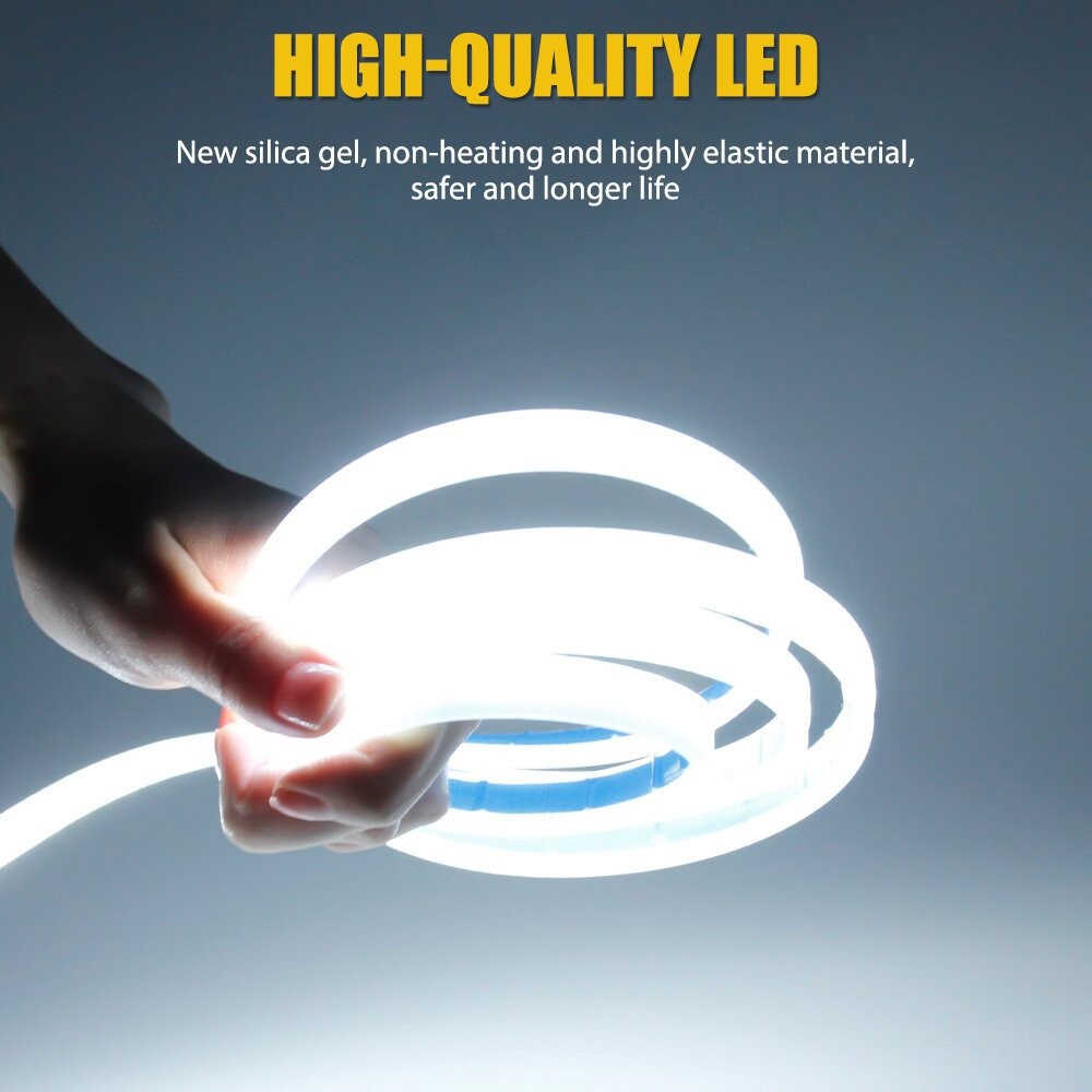 12V Car Hood LED Daytime Running Light Strip Waterproof Flexible Lamps 180cm D