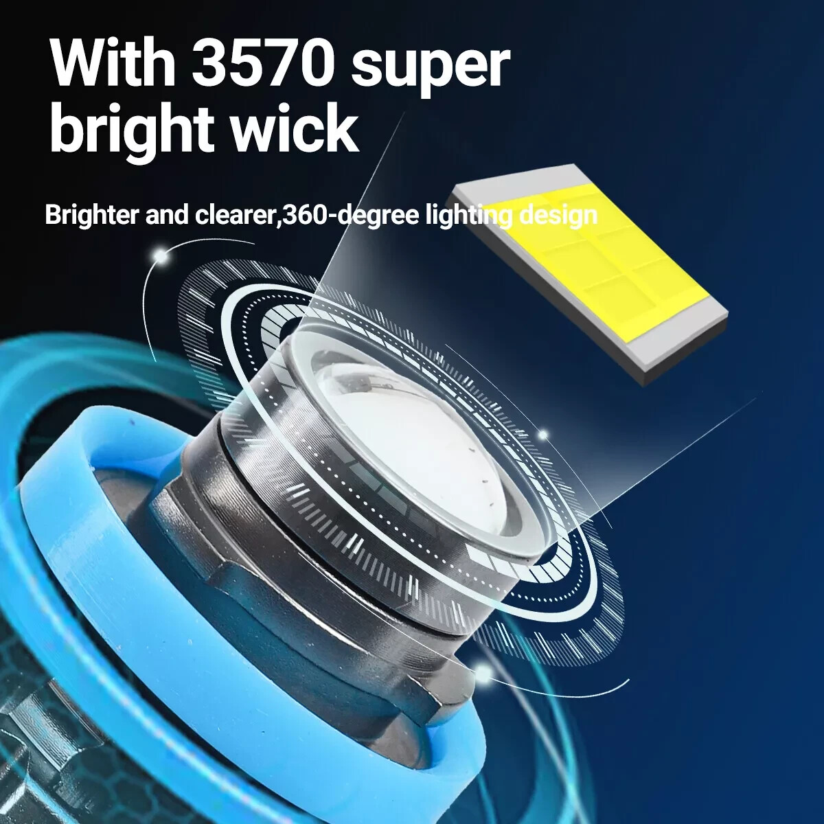 2PCS 9005 HB3 LED Laser Headlights Bulb White Projector Auto Fog Light 6000K 26W