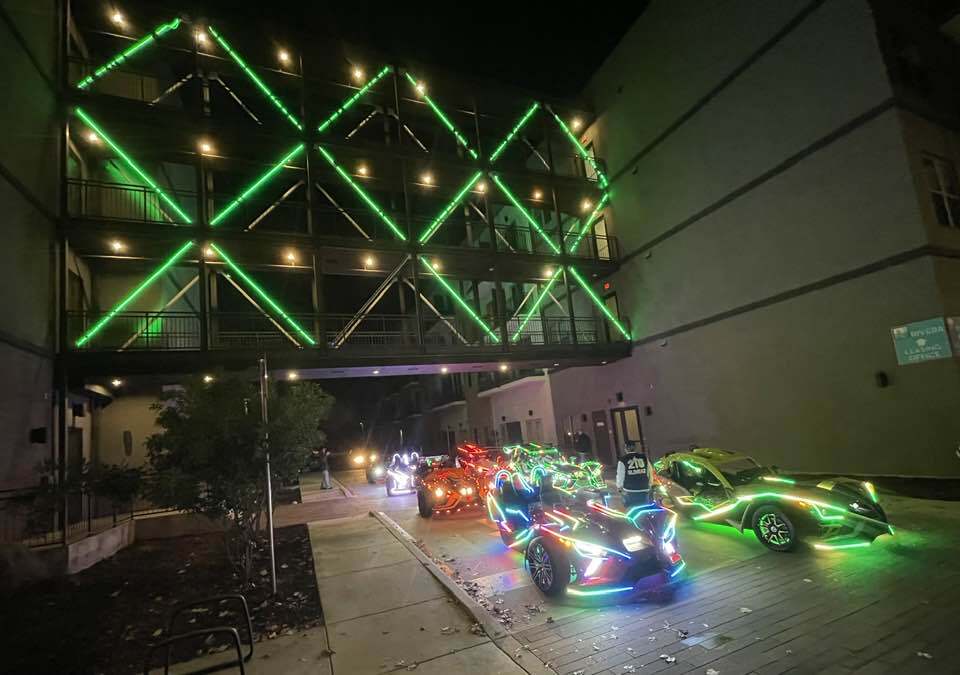 16PCS Triple Row 1/2/3/4/5/6.5FT Treble LEDs CHASING Slingshot Hood Light Strips