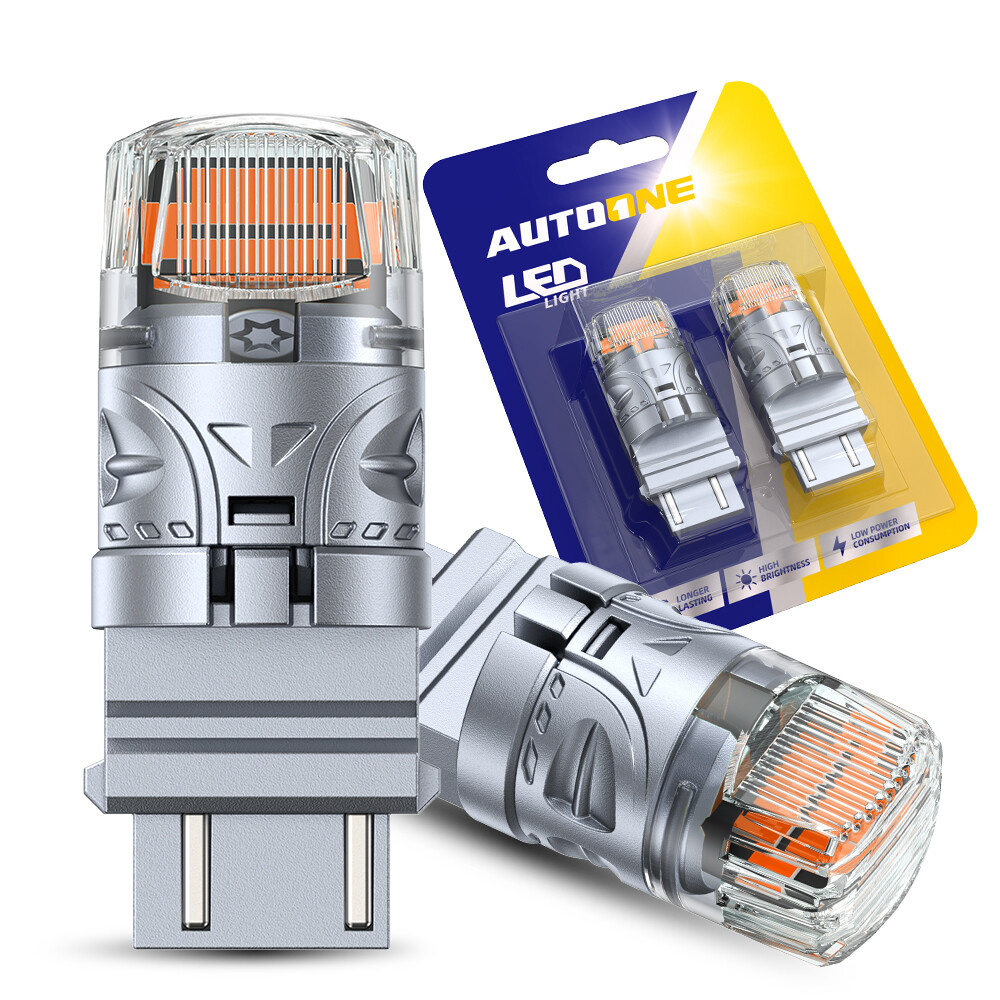 CANBUS 3157 3156 LED Bulbs Amber Yellow with Built-in Resistor Turn Signal Light
