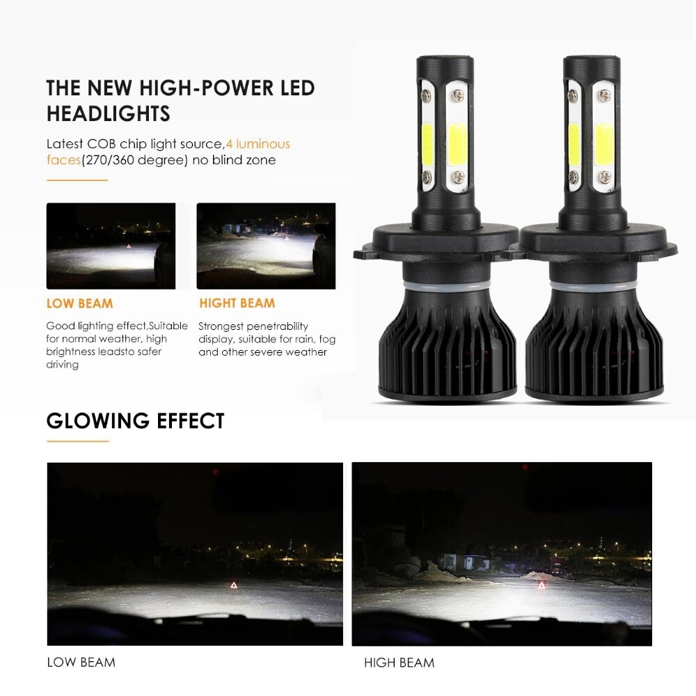 4 Sides LED Headlight Bulb For Suzuki DR650SE DR650 SE 1990-2017 2018 2019 White