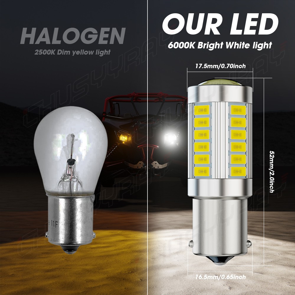 2 SUPER Blinding LED light bulbs for Deere S130 S140 S160 S170 S180 12v