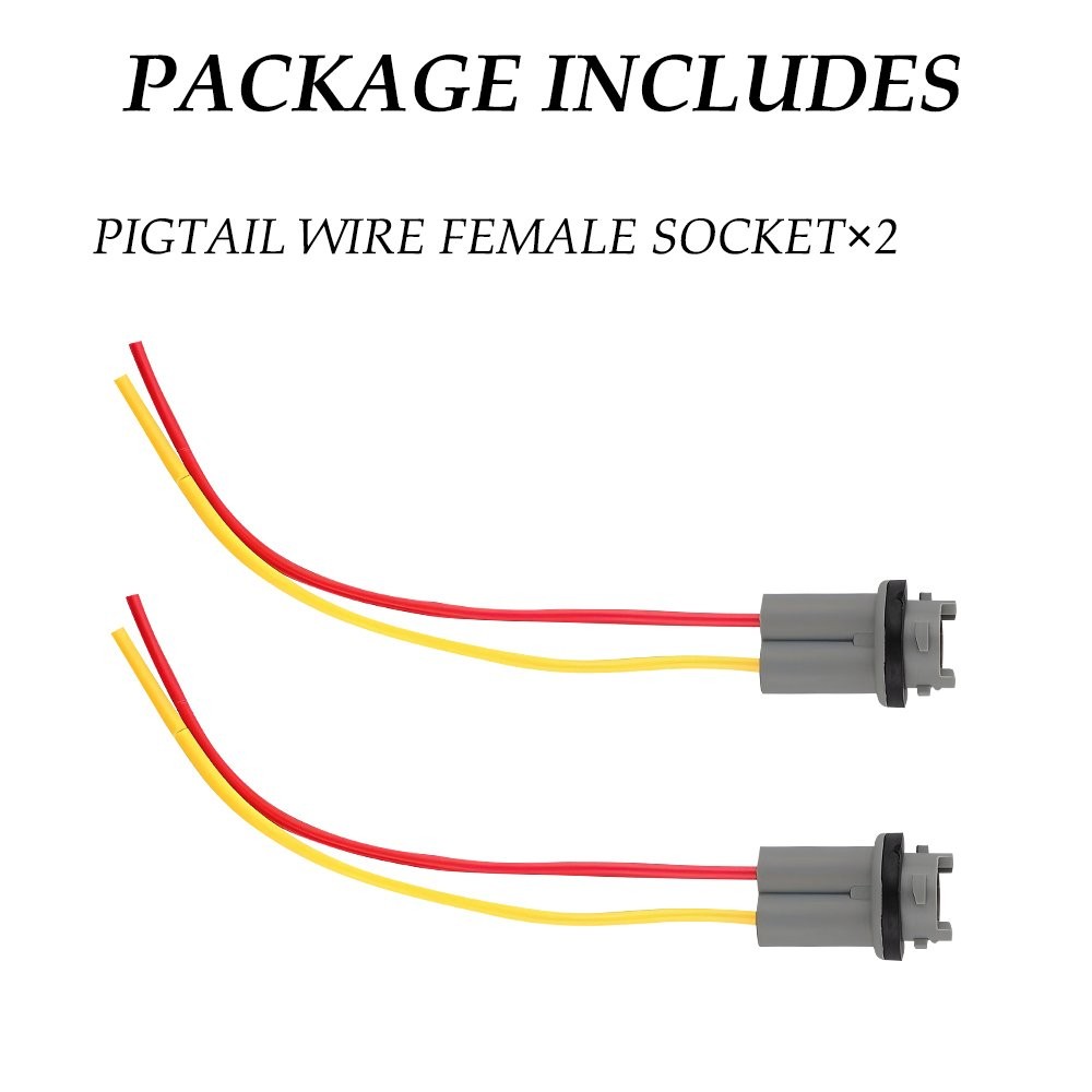 2PCS T10 921 194 Bulb Socket Dome Side Light Marker Harness Wire Plug Connectors