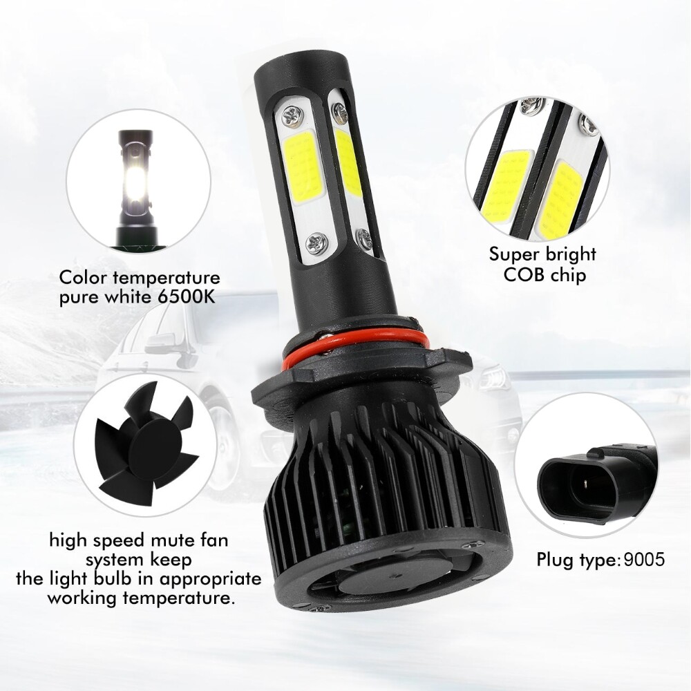 4 sides LED Headlight Bulbs High/Low Beam/Fog Light H11 9005 9006 9145 H7 H13 H4