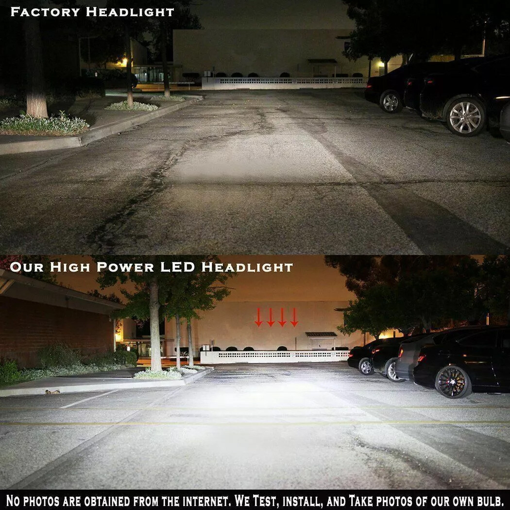 For Jeep Cherokee 2014-2015 LED Headlight & Fog Light Bulbs Combo Clear White