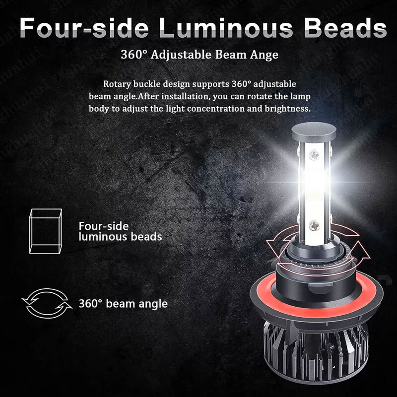 For Ford F250 F350 F450 2005-2019 – 6X 6000K Blue LED Headlight Fog Light Bulbs