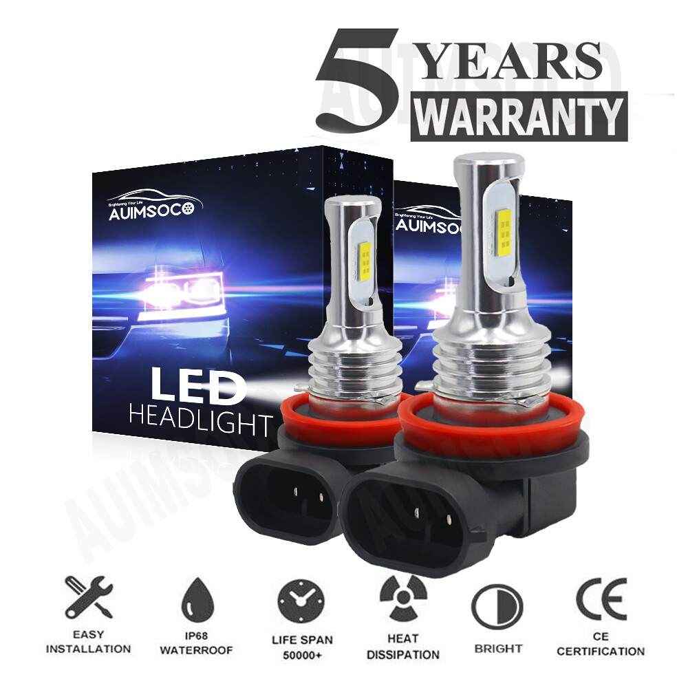 H11 CSP LED Headlight Super Bright Bulbs Kit 8000K Xenon White 330000LM Low Beam