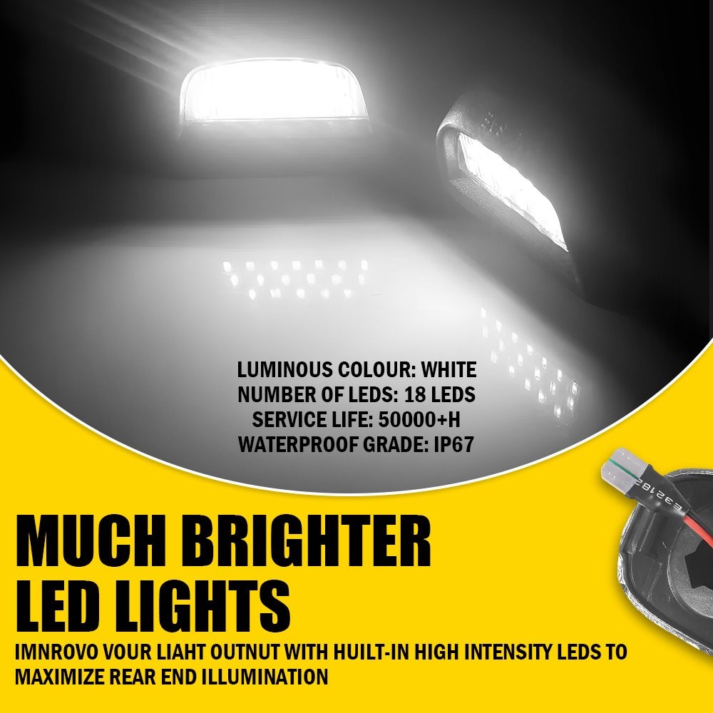 Bright White LED Tag License Plate Light Assembly For Chevy Silverado 1500 99-13