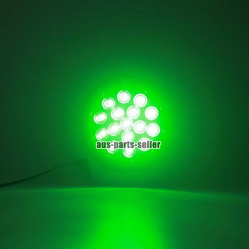 4pcs 16 LED 4″ Round Green Trailer Truck Brake Stop Turn Signal Tail Light IP67