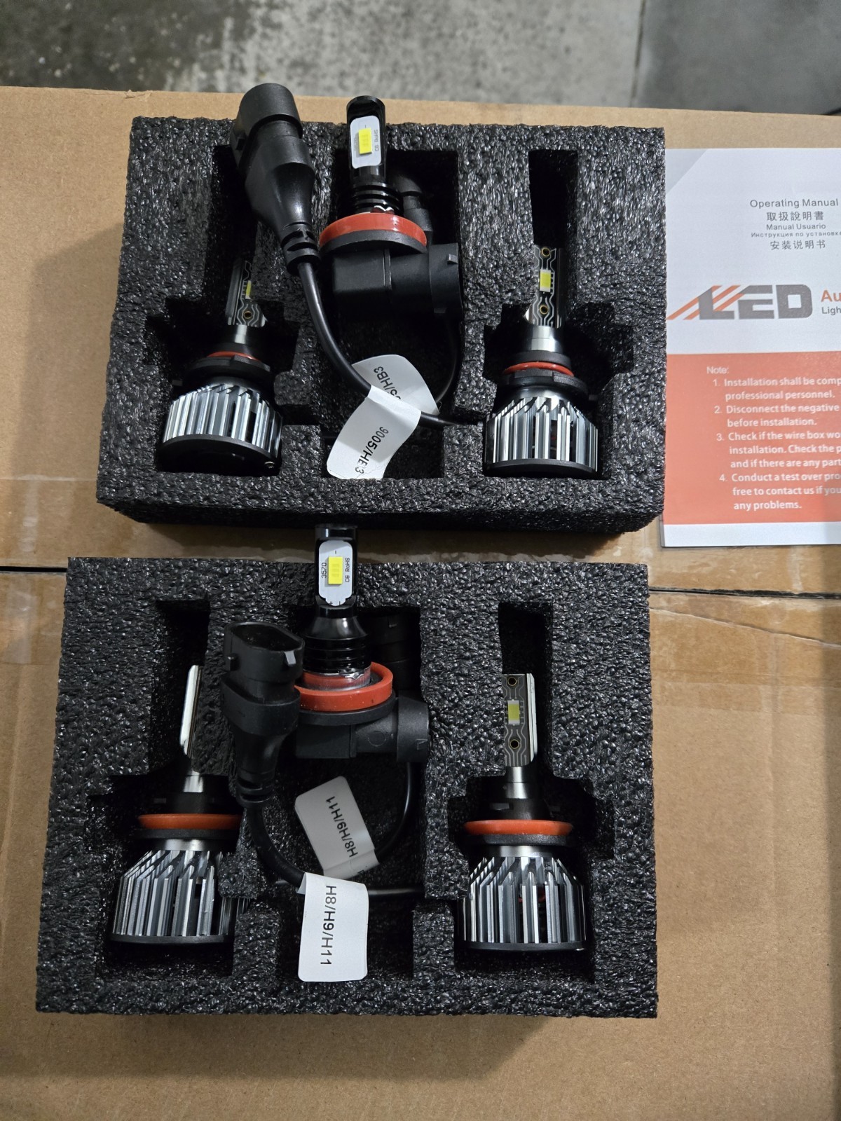 ENJOYAKOM LED Headlight Bulbs H8 H9 H11 9005 HB3 H10 Plug & Play – Brand New Sea