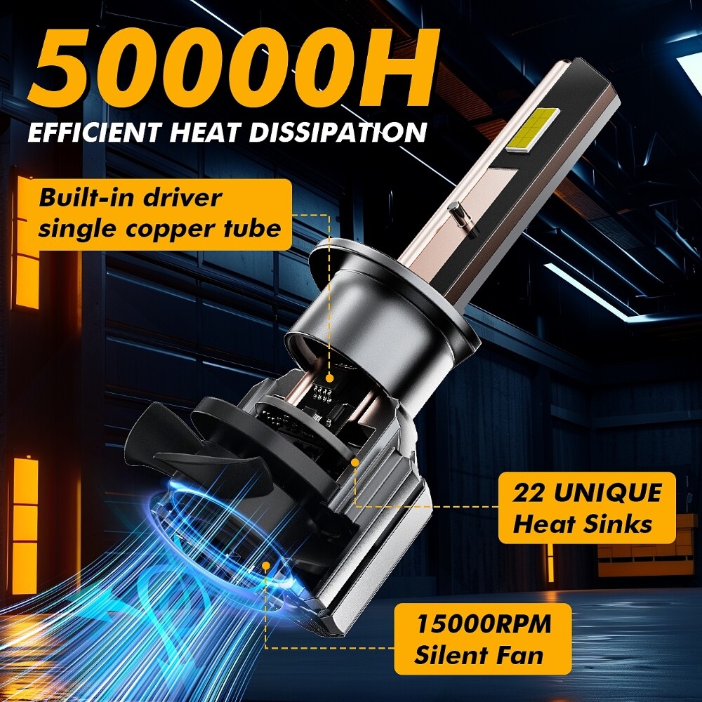 AUXBEAM For Ford Focus 2012-2018 LED Headlights High Low Beam Fog Light Bulbs