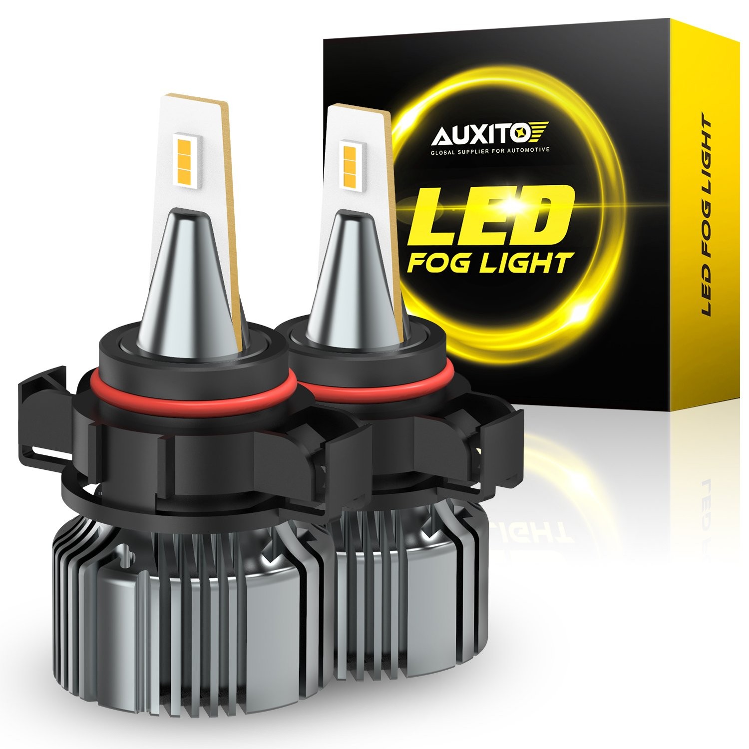 AUXITO Super Bright Daytime Running Light 3000K Amber 5201 H16 LED Fog Light