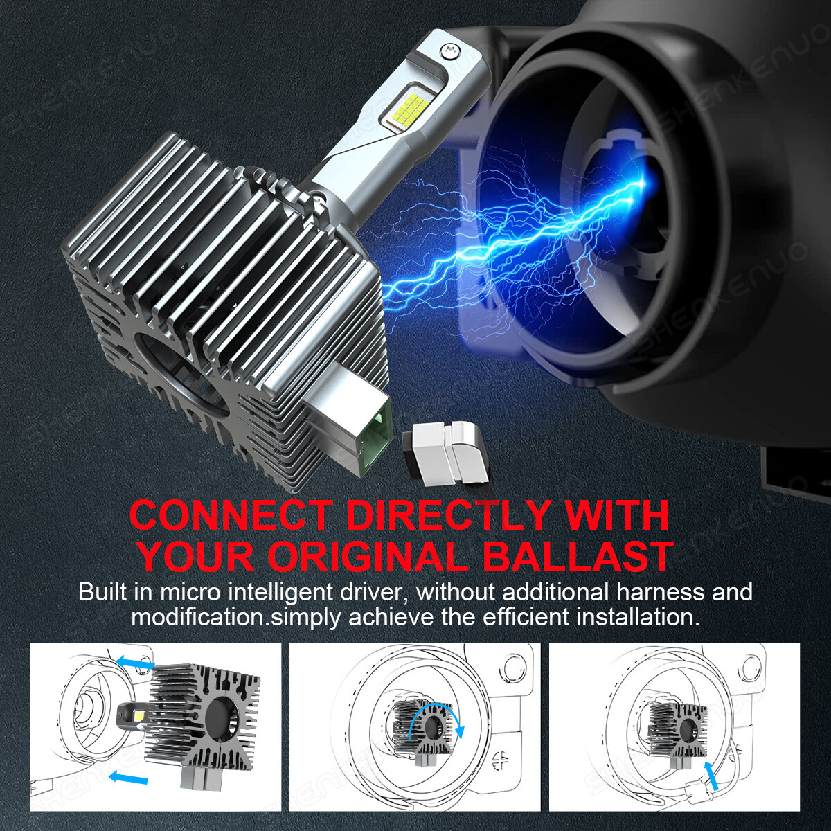Front LED Headlight Bulbs FIT FOR CHEVROLET BLAZER 2019-2020 High/Low Beam 6500K
