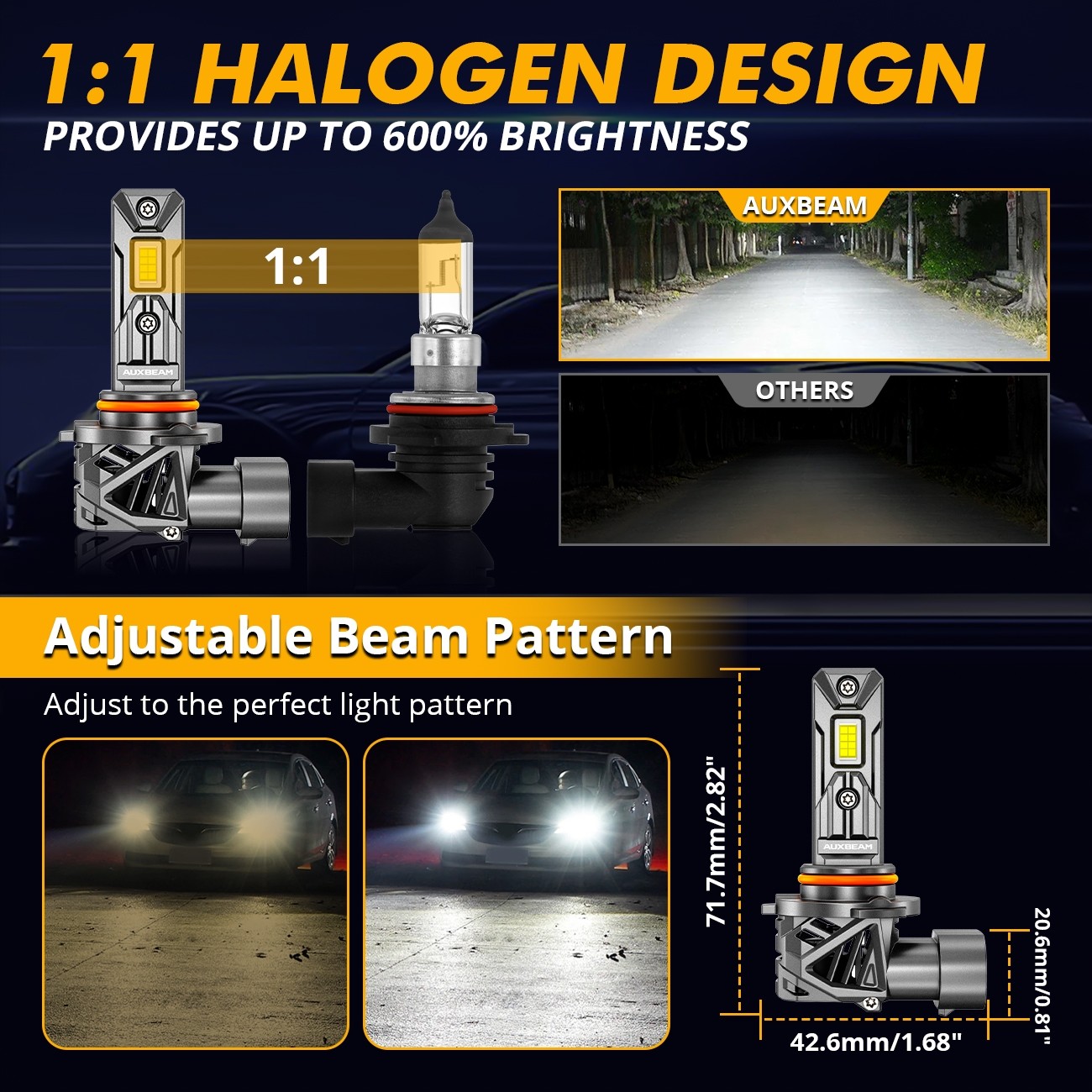 90W 9005 LED Headlight Bulbs High Power Plug & Play Conversion Kit W/Cooling Fan