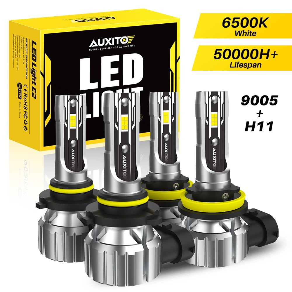 AUXITO H11 9005 Bulbs Light Halogen Upgrade Replacement Hi Low Plug & Play Beams