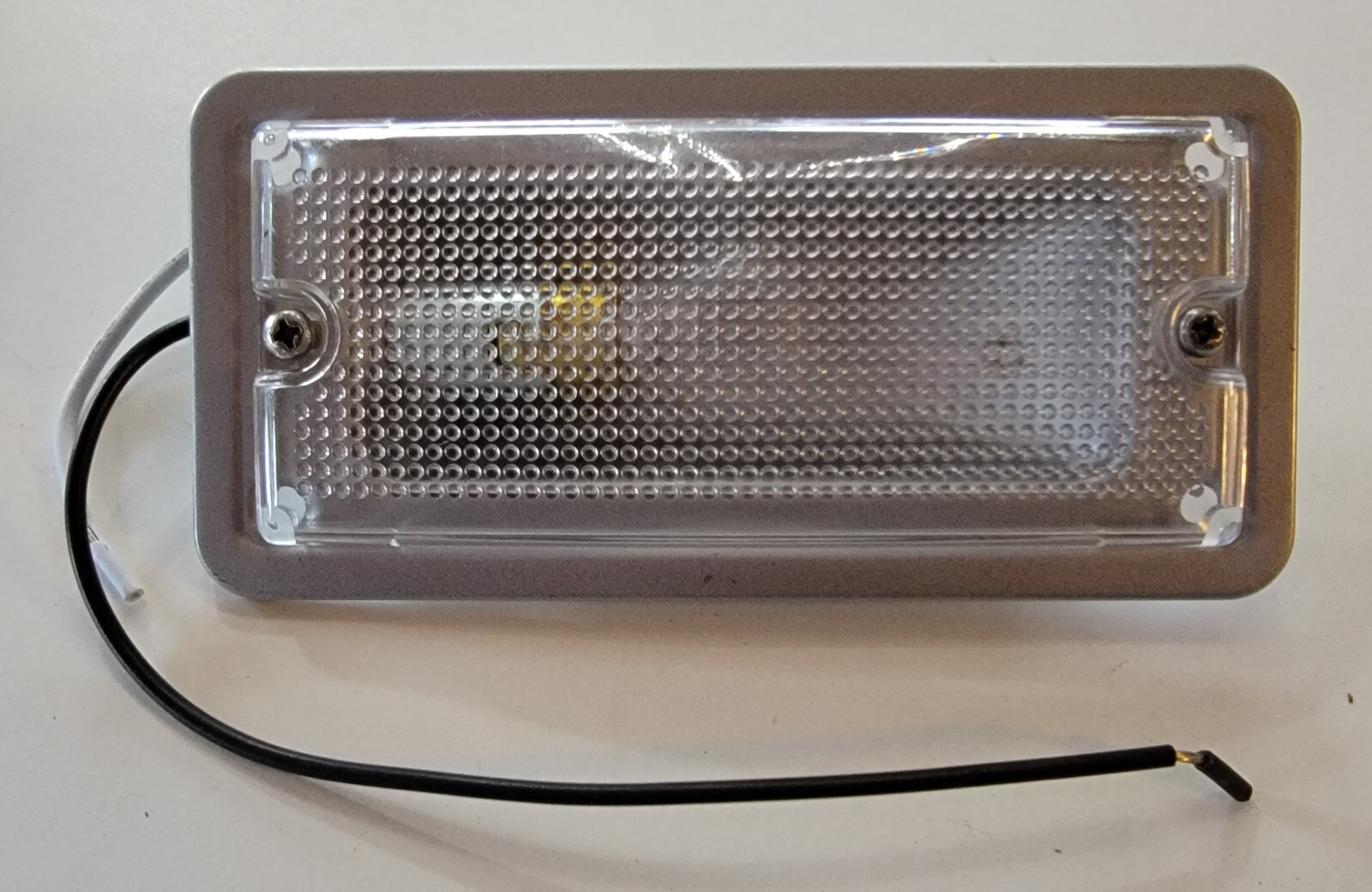12V RV Incandescent Cab Light Silver w/ Clear Lens Truck Motorhome