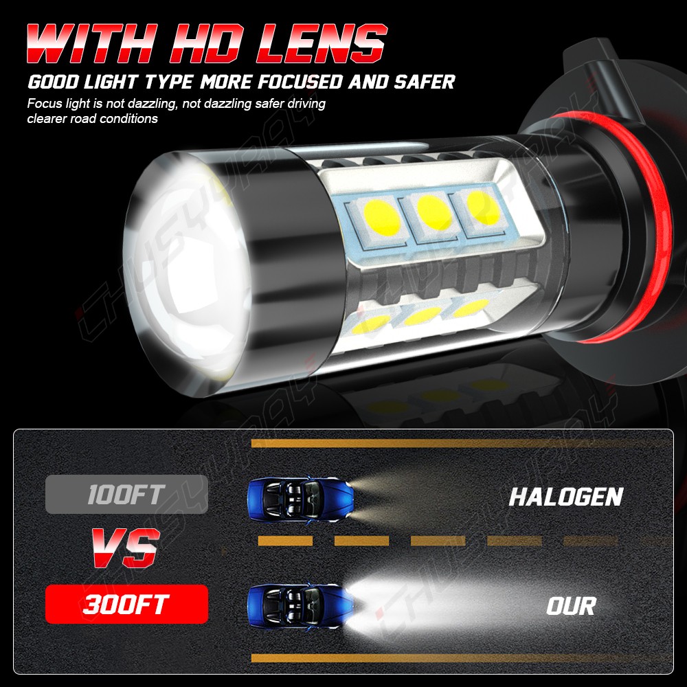 For 2004-2008 Ford F150 H13 9008 LED Headlight Hi/Low Beam+ 9145 Fog Light Bulbs