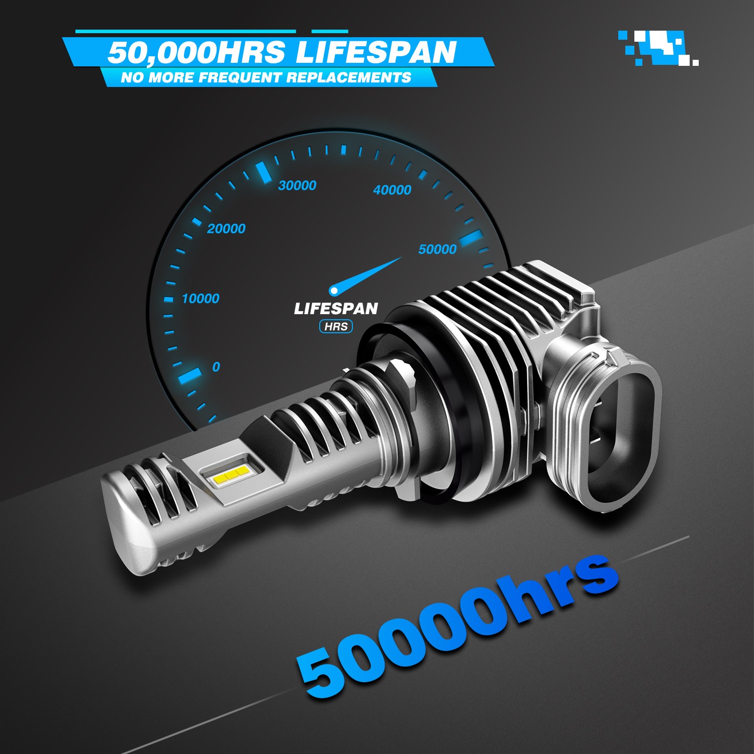 NOVSIGHT H11 LED Headlight Bulbs Fog Light Low Beam 6500K Replace Halogen Xenon