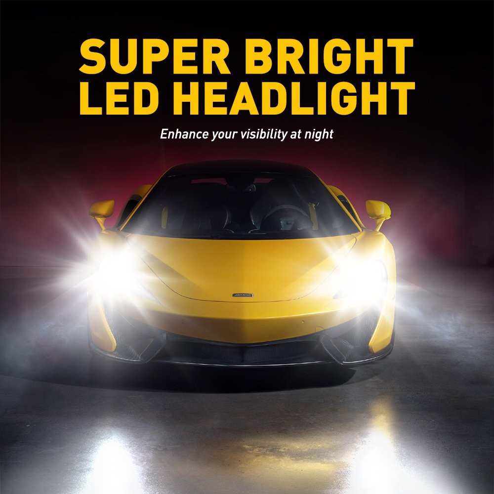 4X AUXITO 9005 9006 Headlight High Low Beam LED Bulb 6500K White CANBUS B3 EXY