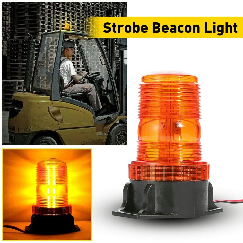 Amber LED Strobe Beacon Light Rooftop Truck Emergency Warning Forklift Light USA