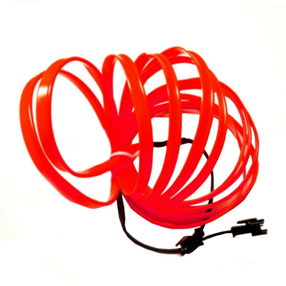 5M Red LED Car Interior Decorative Atmosphere Lamp Wire Strip Light Accessories