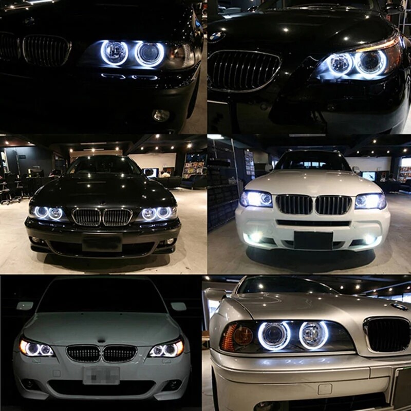 For BMW E39 E60 E63 E65 X3 X5 160W White LED Angel Eyes Halo Ring Marker Bulbs