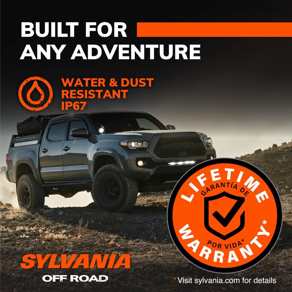 SYLVANIA – Slim 3 Inch Cube LED Light Pod – Lifetime Limited Warranty – Flood