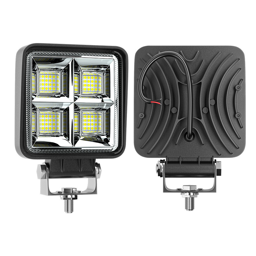 4Inch 48W Square LED Work Light 12V-24V Pods Flood Spot Lamp SUV Truck Off Road
