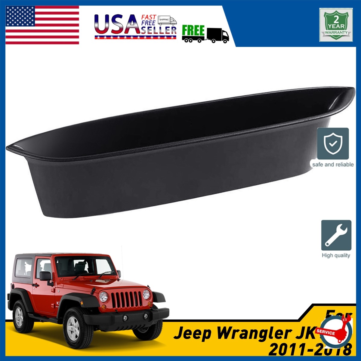 Car Handle Storage Grab Tray Organizer Box For 2011-2018 Jeep Wrangler JK JKU