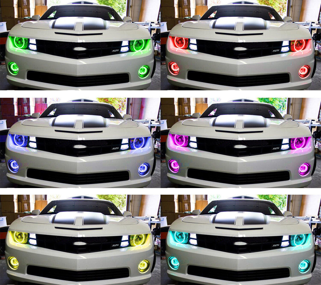 For Car Headlight & Fog Lights LED RGB Rings Halo Rings Angel eyes 40mm to 140mm