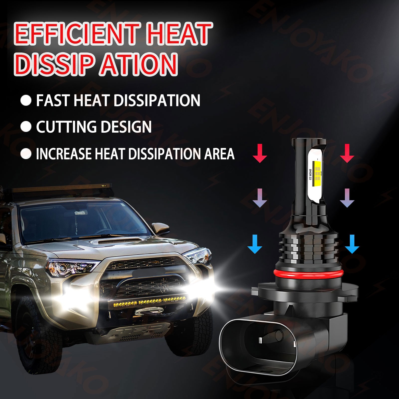 LED Headlights 9005 High Beam H11 Low Beam Bulbs Super Bright 6000K Xenon White