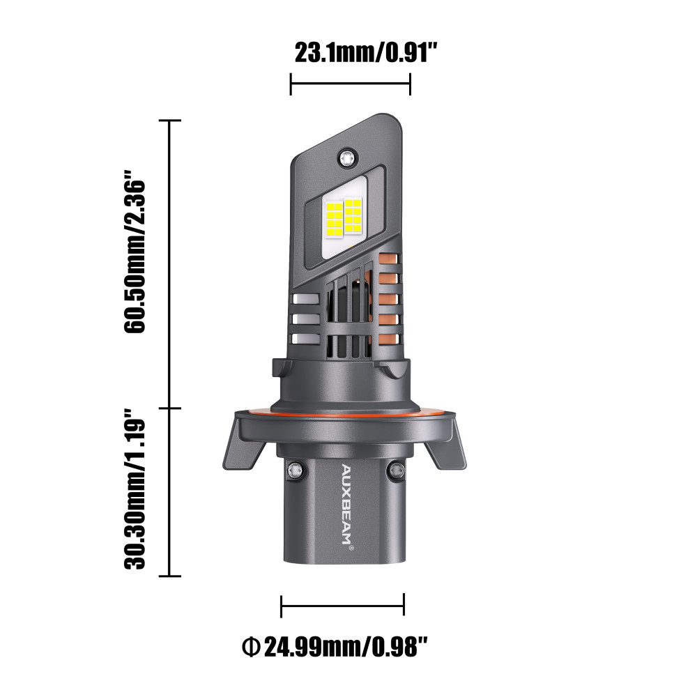 AUXBEAM H13 9008 Canbus LED Headlight Bulb Kit for Ford F-150 2004-2014 High Low