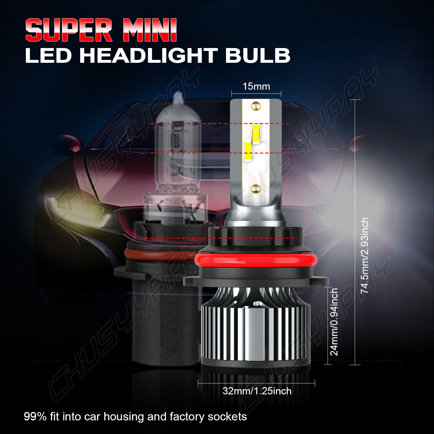 For Ford Excursion 2000-2004 LED Headlight Hi/Lo Beam+Turn Signal Light Bulbs 6K