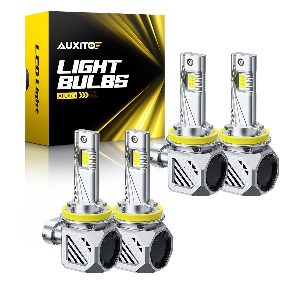 AUXITO Combo 4 CANBUS H11 H8 LED Headlight Bulbs High Low Beam 6500K White 4-20X