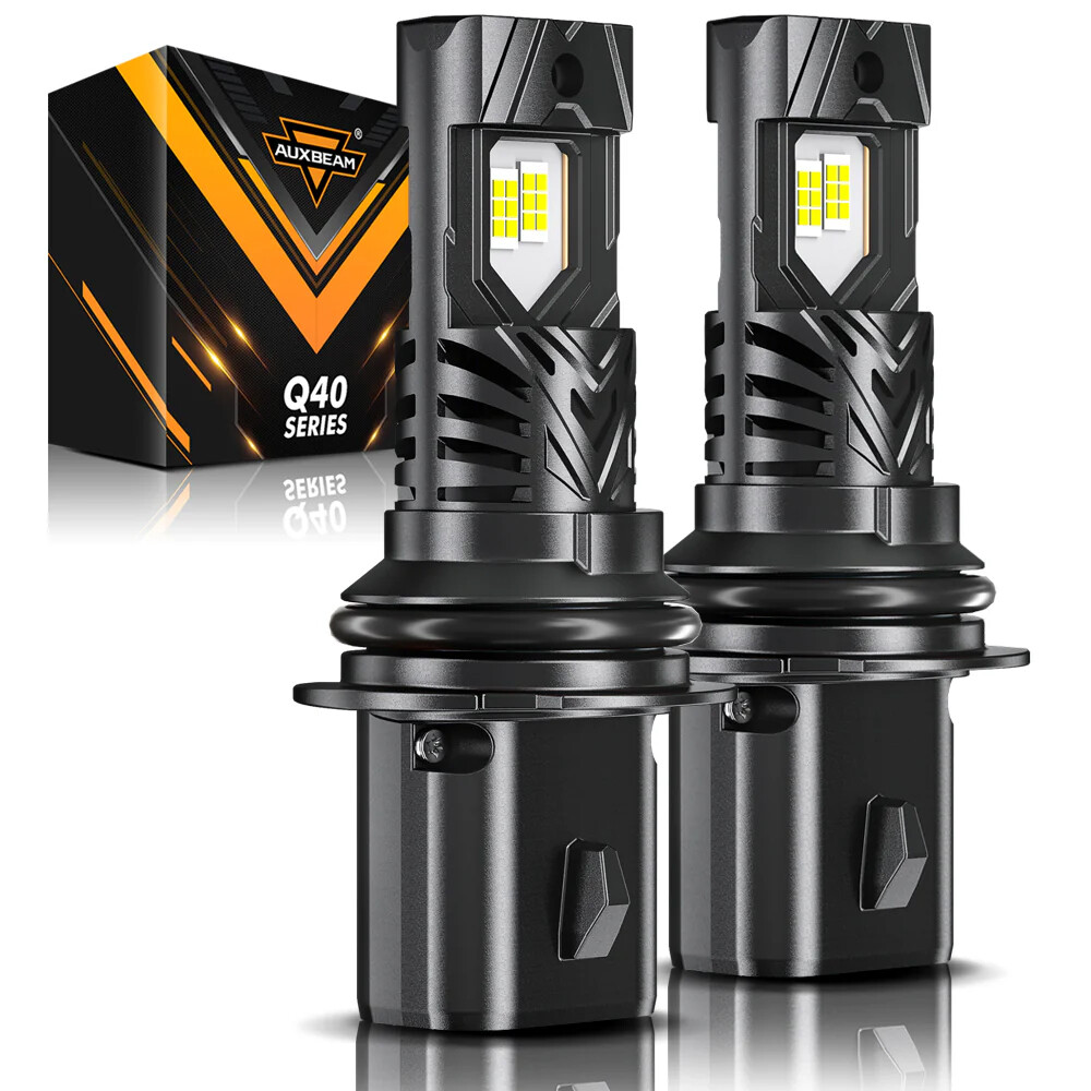 AUXBEAM 9004 HB1 CANBUS LED Headlight Bulb 6500K High & Low 30000LM Super Bright