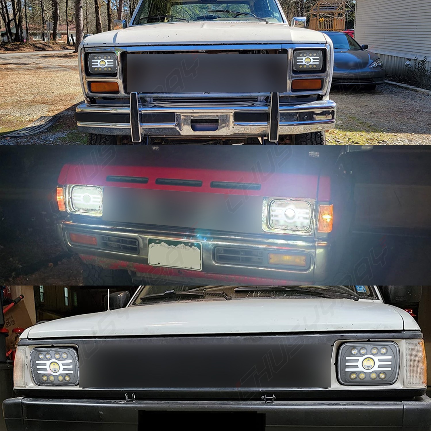 fit Chevrolet C10 C20 C30 K10 K20 K30 7×6 5×7″ inch LED Headlight High-Low Beam