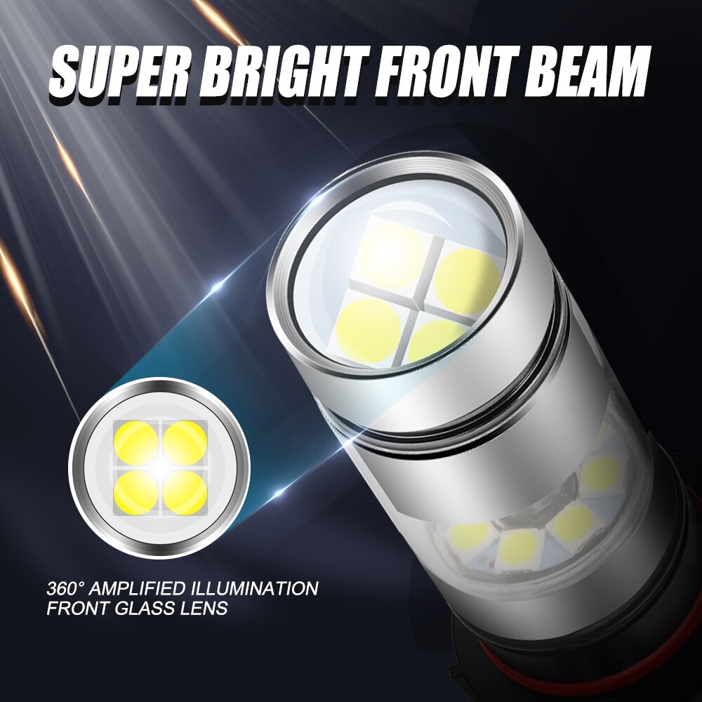 9006 9005 HB4 9145 LED DRL Fog Light Bulbs Super Bright 6000K 160W White
