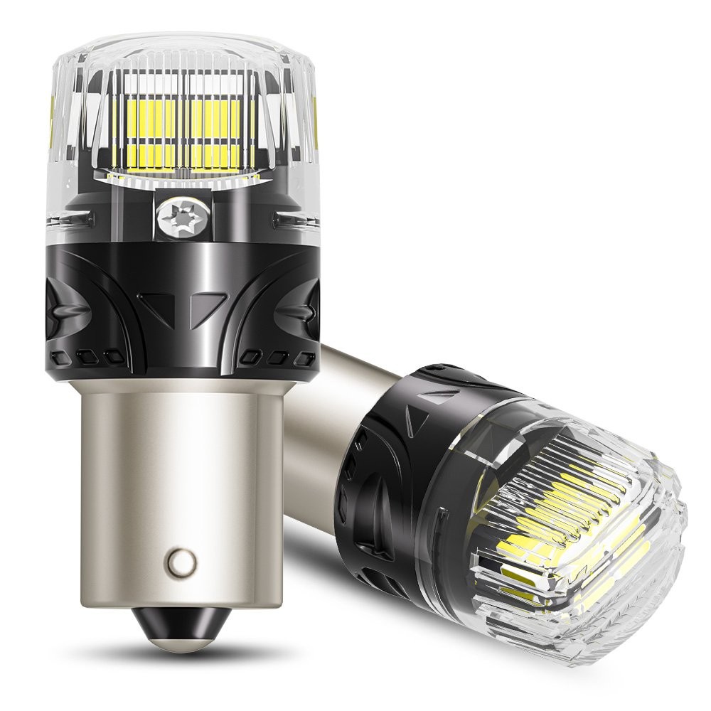 2x 1156 16-SMD LED Tail Brake Stop Backup Reverse Turn Signal Light Bulbs White