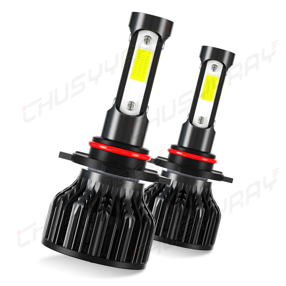 4-side 9012 HIR2 LED Bulbs High Low Beam Headlight 100W 6000K White Super Bright