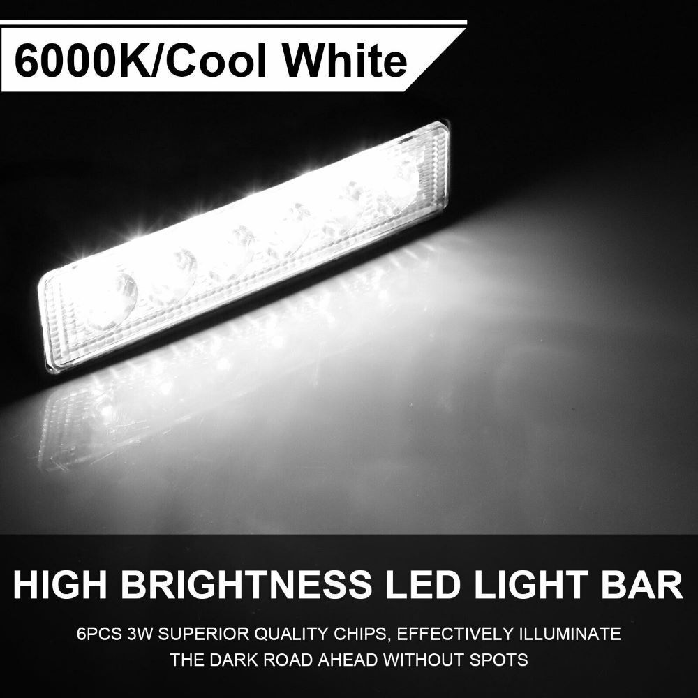 2X 6inch 48W LED Work Light Bar Spot Pods Fog Lamp Offroad SUV Driving Truck ATV