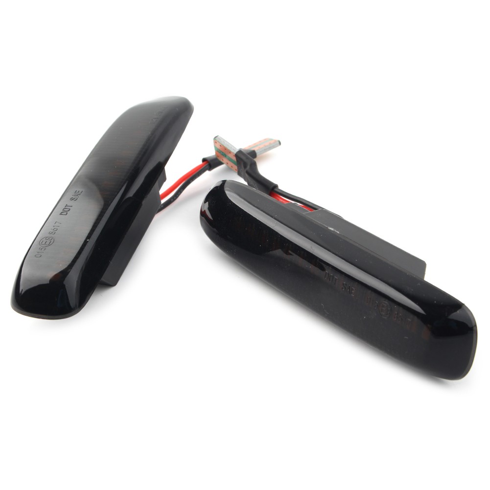 LED Sequential Dynamic Side Marker Turn Signal Light For BMW 3 Series E46 Black
