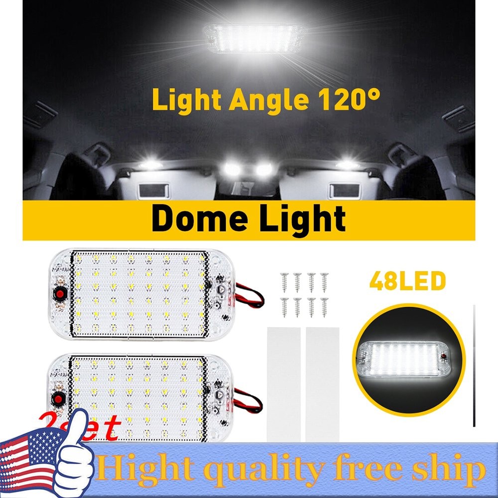 4Pcs 12V 60LED RV Ceiling Dome Light RV Interior Lighting for Car Trailer Truck
