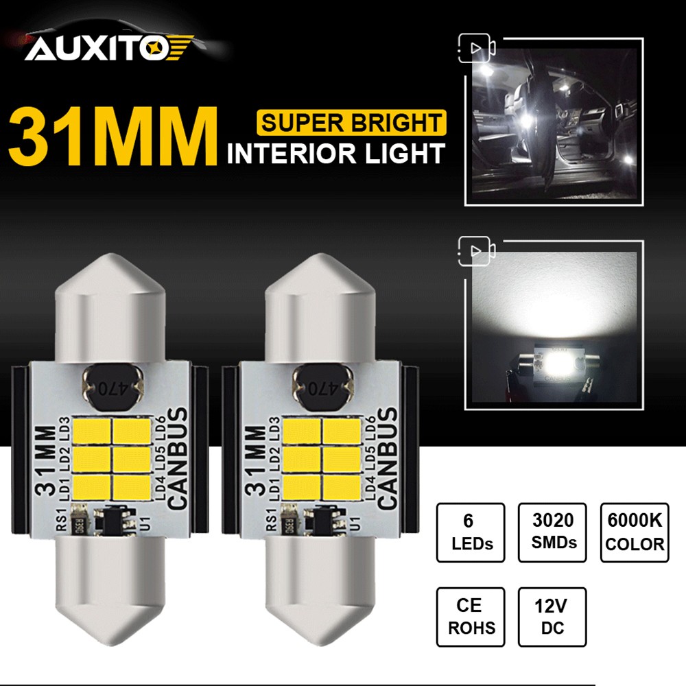 AUX 31MM LED Interior Dome Trunk Light Bulb DE3175 DE3021 CANBUS Error Free E