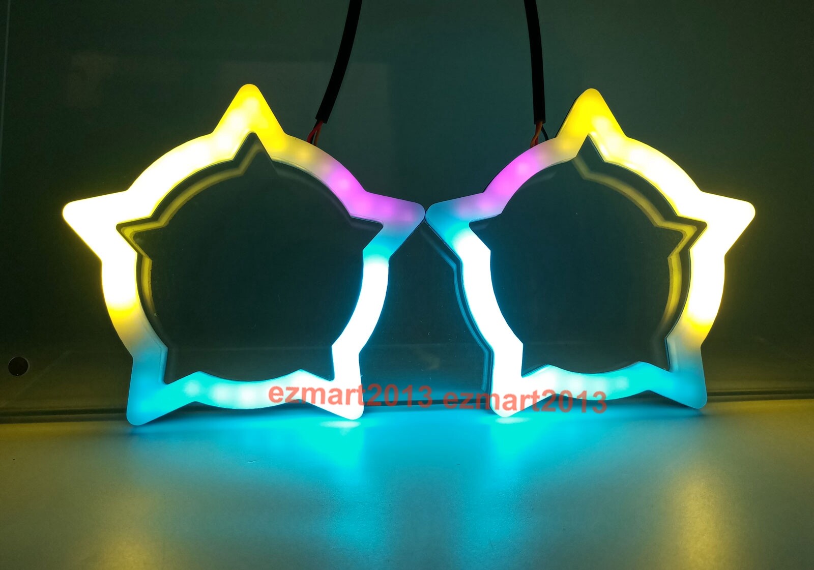 Flow chasing RGB star halo Dream color Turn Signal Flash Demon eye bluetooth DRL