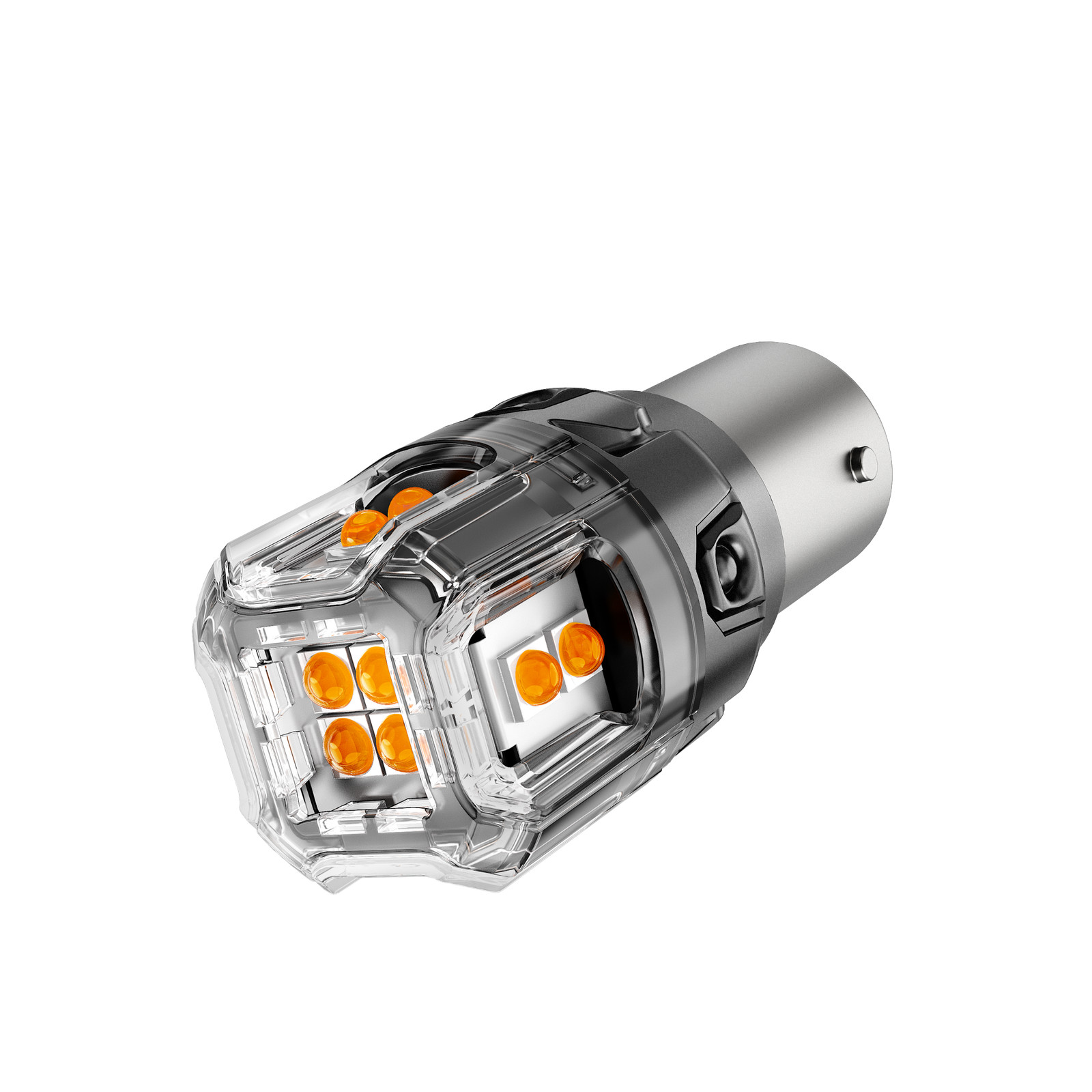 AUXBEAM 3000K Amber 1156 BA15S 1156A 7506 LED Turn Signal Lights Super Bright 2x