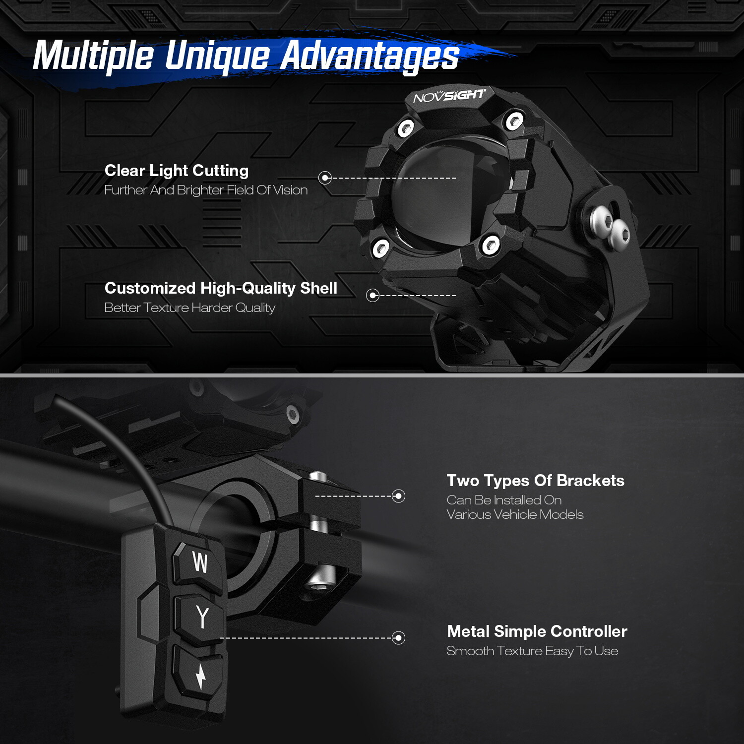 2x NOVSIGHT CYBER Series 2″ LED Pod Light Driving Lamp for OffRoad Truck ATV UTV