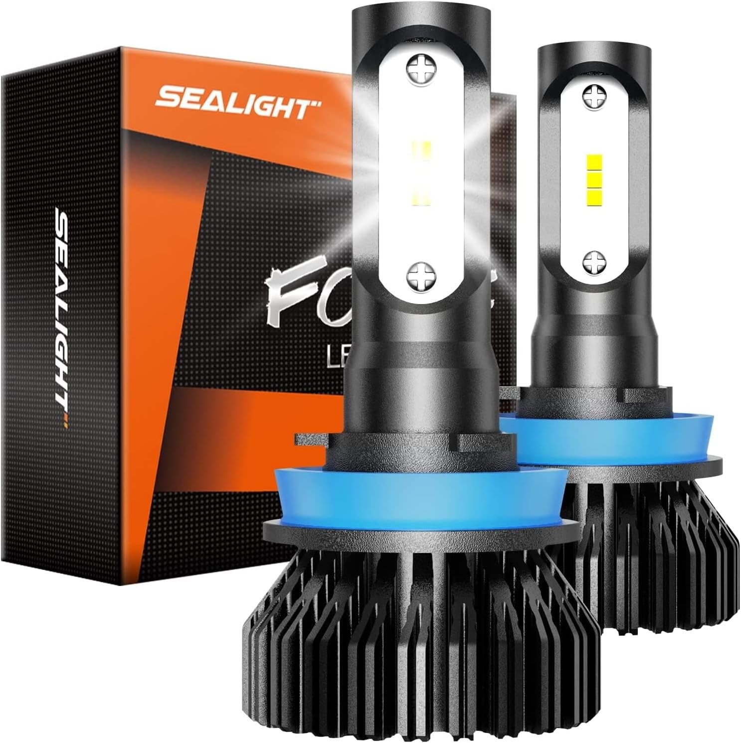 CSP Technology H11 H16 H8 Fog Light Bulbs – 50000 Hours Lifespan, 6000K White